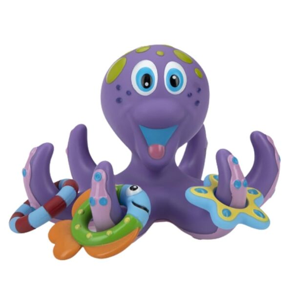 Octopus Hoopla Bath Toy with 3 Tossing Rings