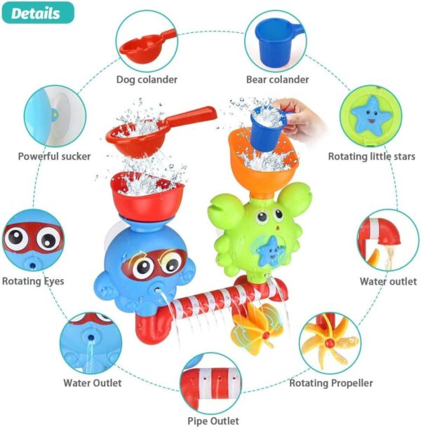 Fill and Spin Water Fountain Crab Bath Toy - Image 5