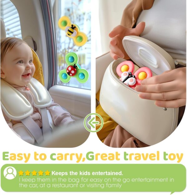 3PCS Suction Cup Spinning Top Baby Toys - Image 3