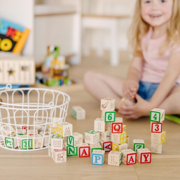 ABC/123 1-Inch Blocks Set with Storage Pouch (50 pcs) - Image 6