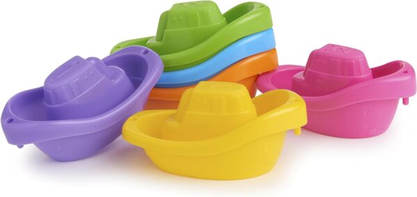 Little Boat Train Baby and Toddler Bath Toy, 6 Piece Set