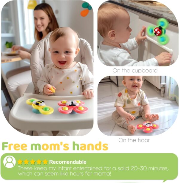 3PCS Suction Cup Spinning Top Baby Toys - Image 4