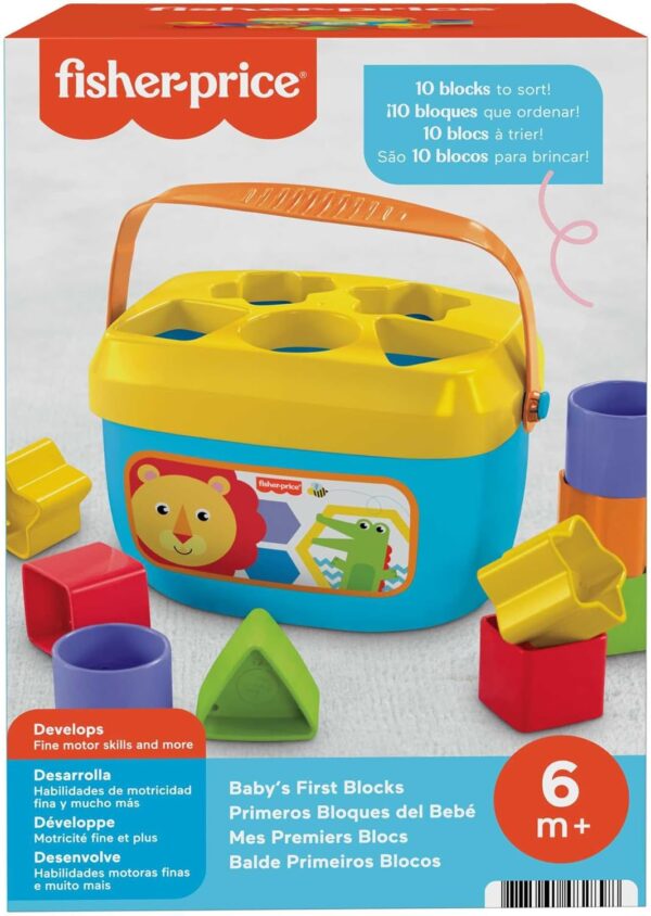 Baby's First Blocks Set of 10 Shapes for Sorting Play - Image 2