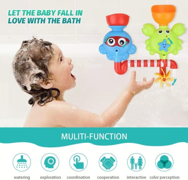 Fill and Spin Water Fountain Crab Bath Toy - Image 3