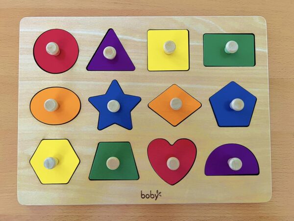 Shape Peg Puzzles Montessori Toy - Image 4