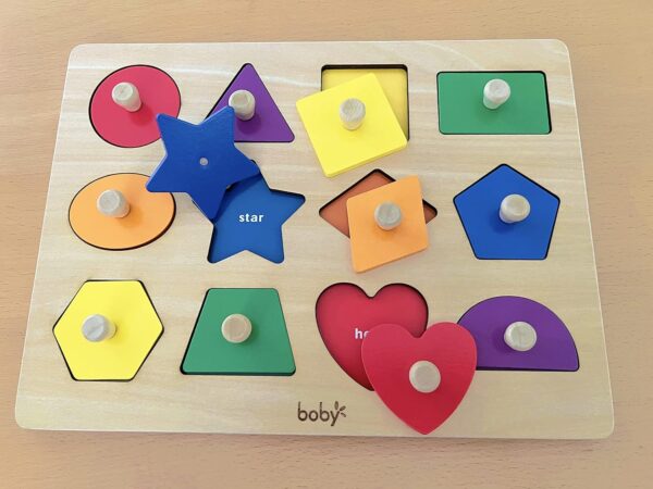 Shape Peg Puzzles Montessori Toy - Image 5