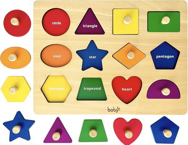 Shape Peg Puzzles Montessori Toy