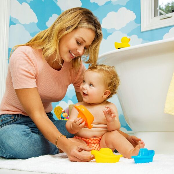 Little Boat Train Baby and Toddler Bath Toy, 6 Piece Set - Image 2